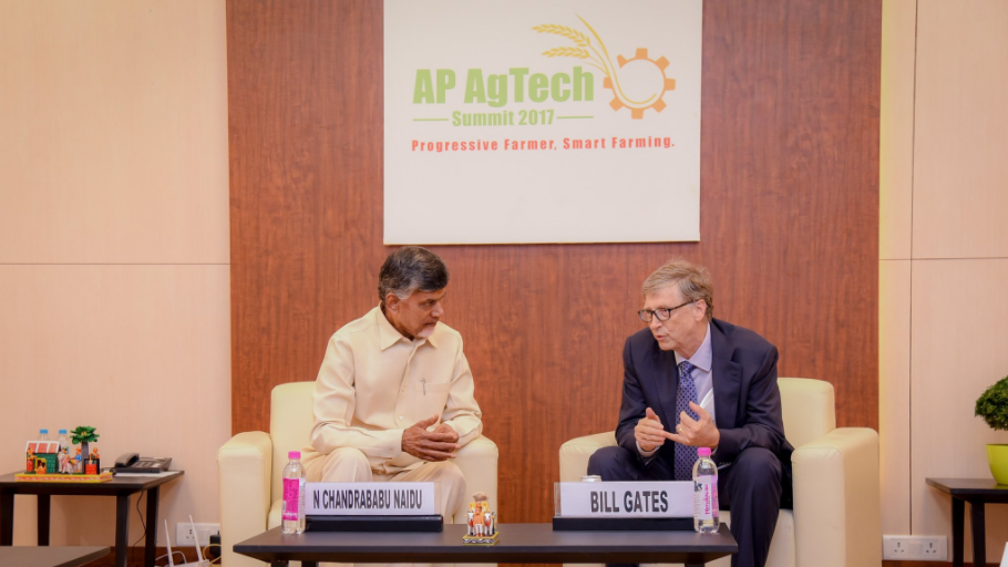 Chandrababu Naidu meets Bill Gates, Vishakhapatnam, Agritech, Conference, Chandrababu, CM, Bill Gates