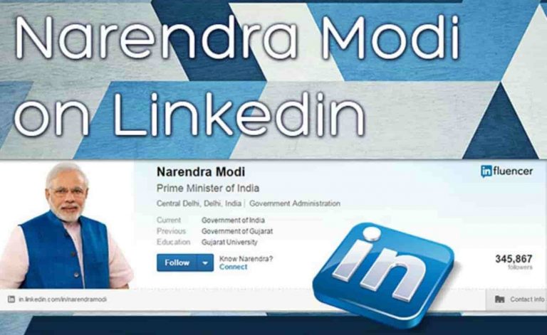 Third Time Modi Is In LinkedIn