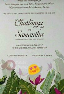 pic talk: chai and sam marriage wedding card