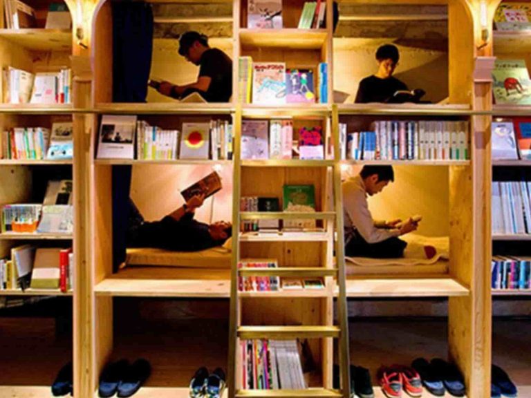 Bookshelf Bed Japanese Hostel