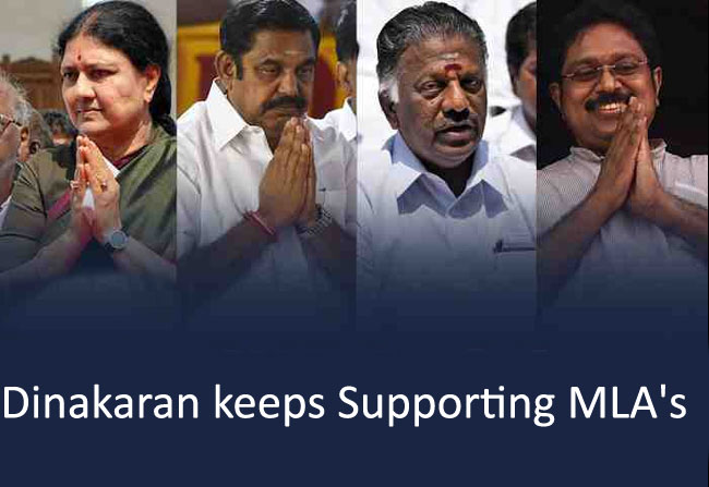 Dinakaran keeps Supporting MLA’s