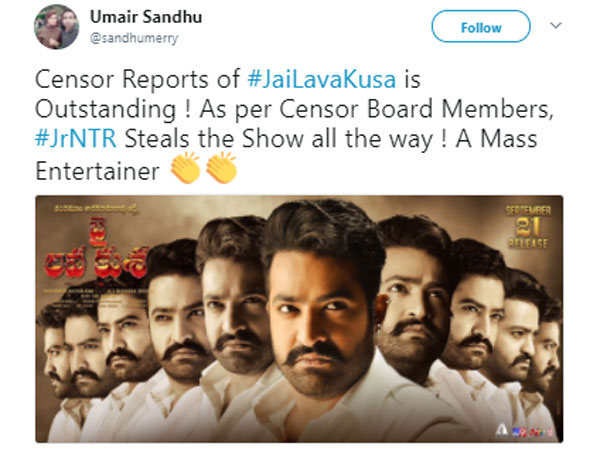 The First Review Of Jr.NTR Jai LavaKusa Is Out Now