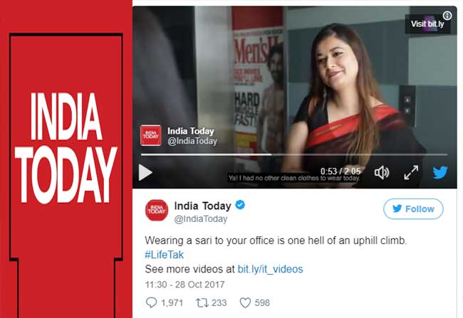 ‘India Today’ draws flak after its video on Saree!