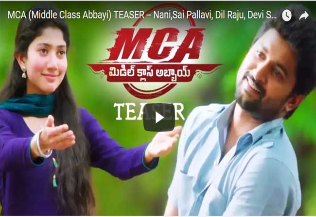 MCA Middle Class Abbai Teaser Rocking