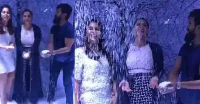 Cherry joins his wife for snow games!