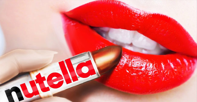 Nutella Chocolate turns into Nutella lipstick!