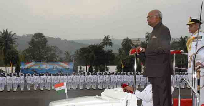 ram nath kovind awards president's colours to navy’s submarine arm 