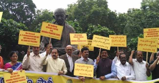 Telugu MPs stalled Parliament for the third consecutive day