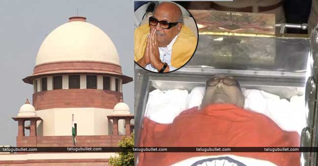3-Judges Bench to give the final verdict on Karunanidhi’s final rites