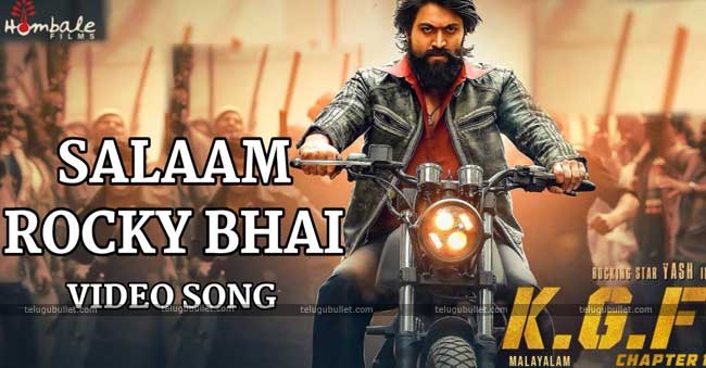 after the flick, now the song salaam rocky bhai rocking india