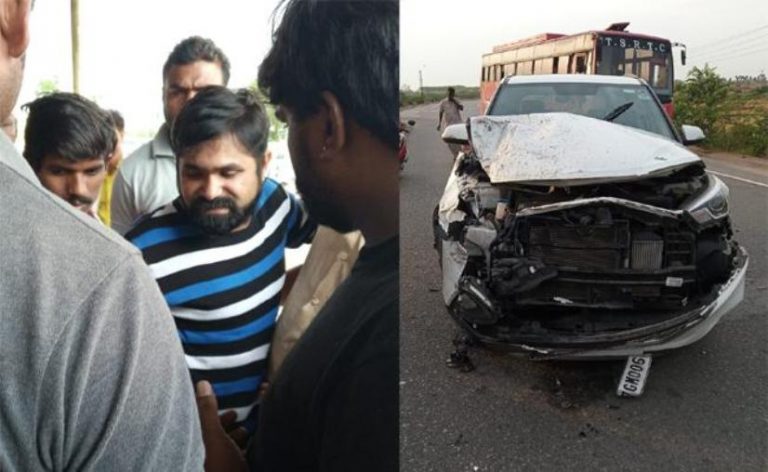 Chalaki Chanti sustained minor injuries in a road accident