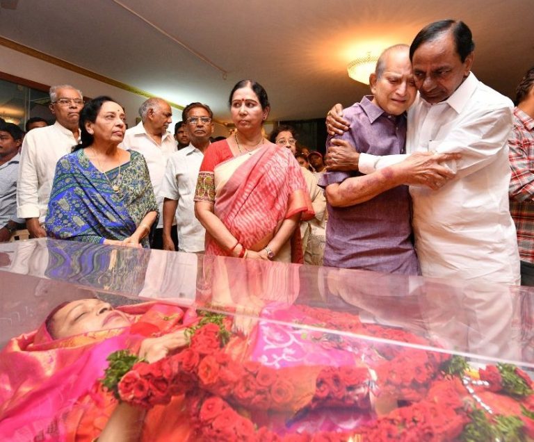 CM KCR condoled Krishna over the death of  Actress Vijaya Nirmala