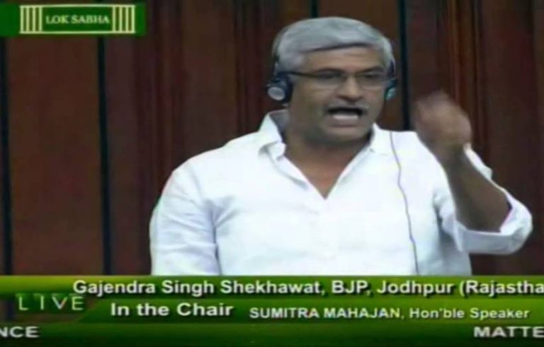 Cabinet minister Gajendra Singh  responded over allegations on Polavaram project