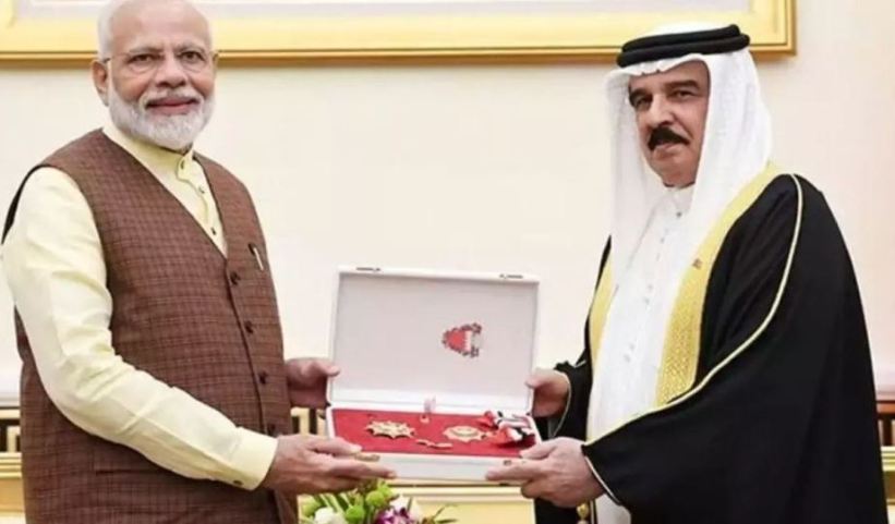 modi on saturday with the king hamad order of the renaissance.