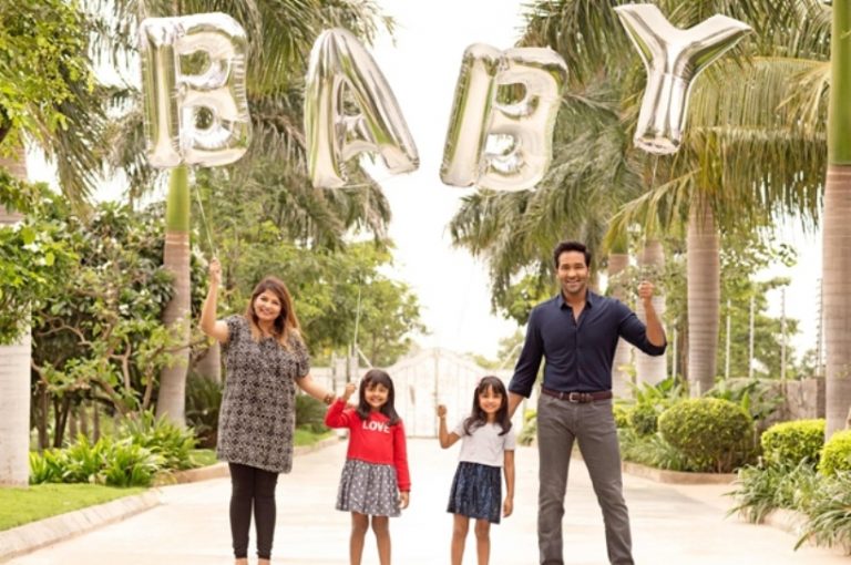 Tollywood hero Manchu Vishnu  was gifted with a baby girl again.