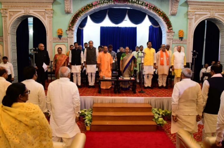 The first cabinet extension of UP govt has finished with  23 ministries