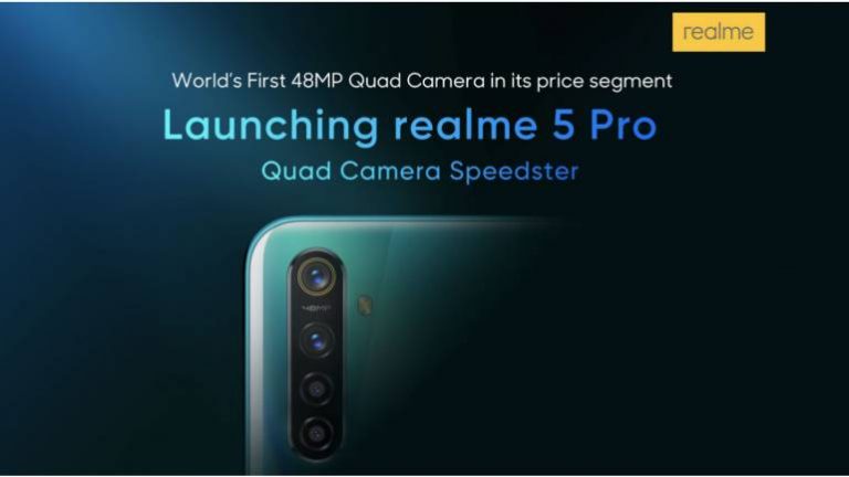 Realme 5 Pro to Go on Sale in India at 12 Noon Today via Flipkart, Realme.com: Price, Offers, Specifications