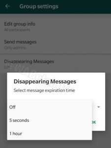  whatsapp tests disappearing messages in its android app