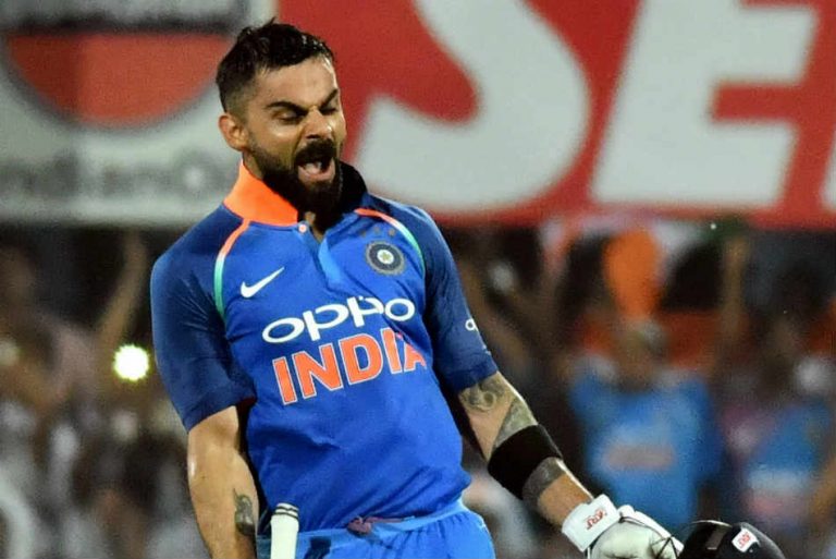 Kohli storms into top 10 T20I Rankings after heroics vs WI