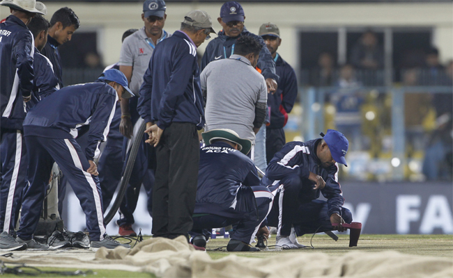 IND Vs SL: First T20I abandoned due to wet patches on pitch