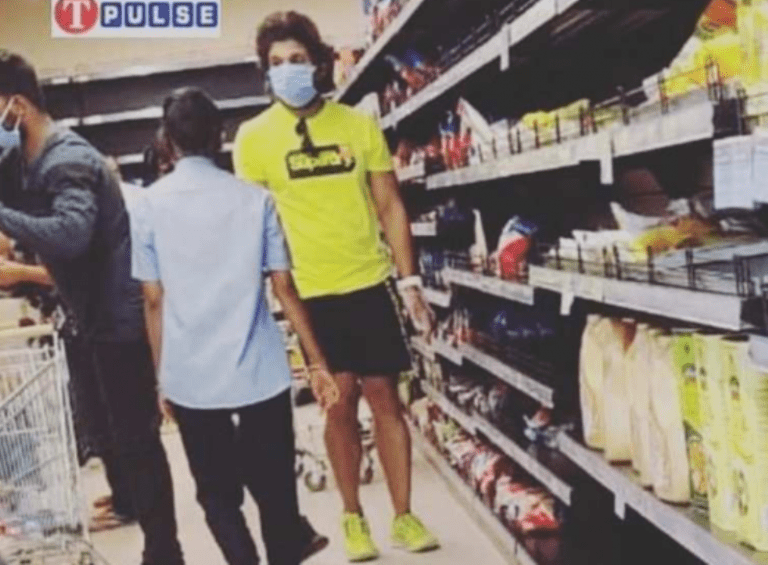 Stylish Star spotted at a grocery store in Jubilee Hills