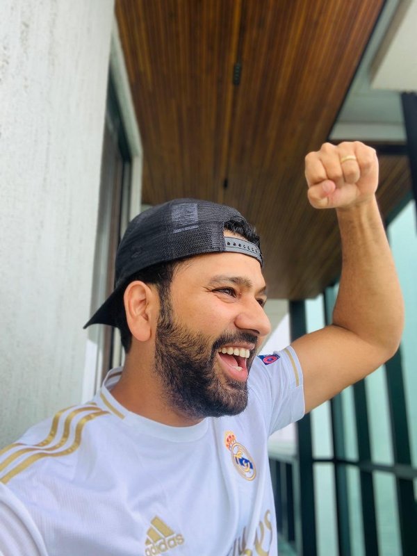 Rohit Sharma took to Twitter to celebrate Spanish giants Real Madrid