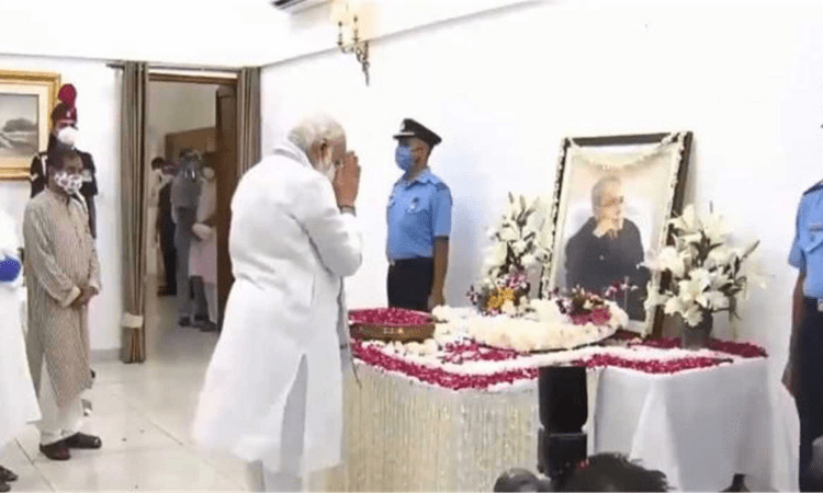 Kovind, Modi pay floral tributes to Ex-Prez Pranab Mukherjee