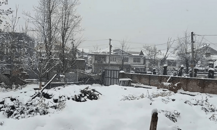 Heavy snowfall disrupts life in Kashmir
