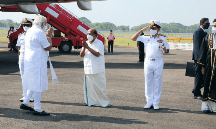 Amid tight security, Modi arrives in Kochi