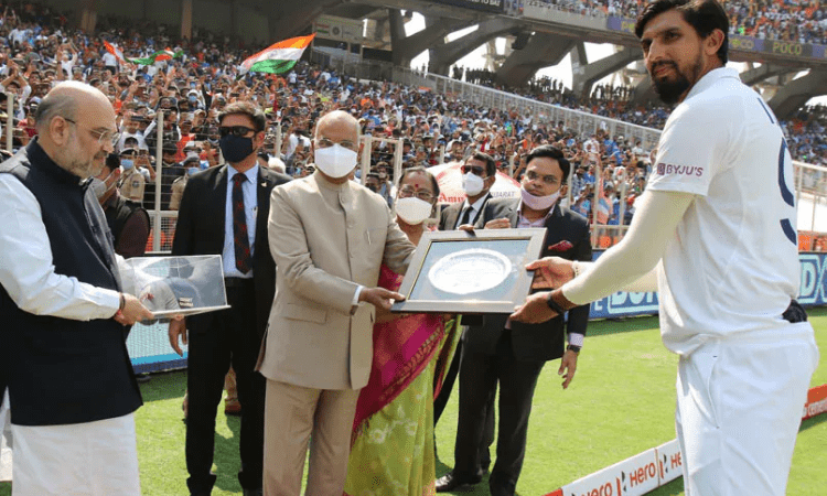 Ishant Sharma felicitated by President Kovind, Shah on 100th Test