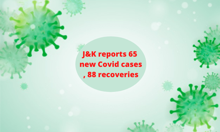 J&K reports 65 new Covid cases, 88 recoveries