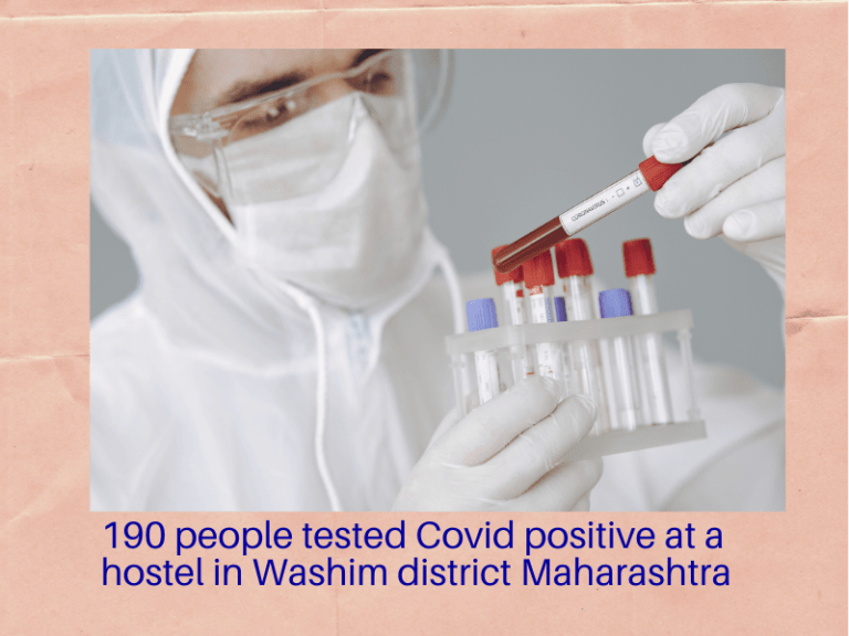 Coronavirus Live Update : 190 people tested COVID positive at a hostel in Washim district Maharashtra