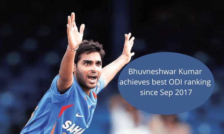 Bhuvneshwar Kumar achieves best ODI ranking since Sep 2017