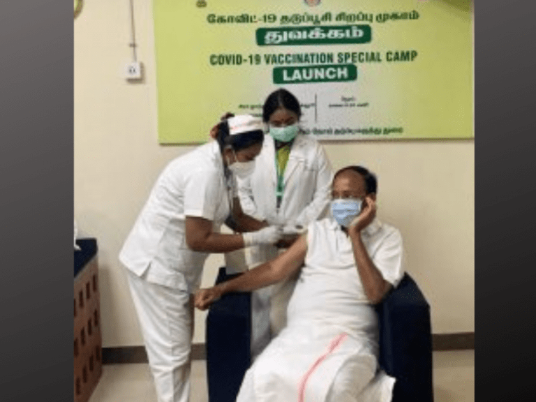 Vice President M Venkaiah Naidu takes first dose of COVID-19 vaccine