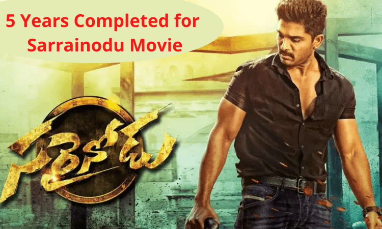 Allu Arjun About 5 Years Completion Of Sarrainodu Movie