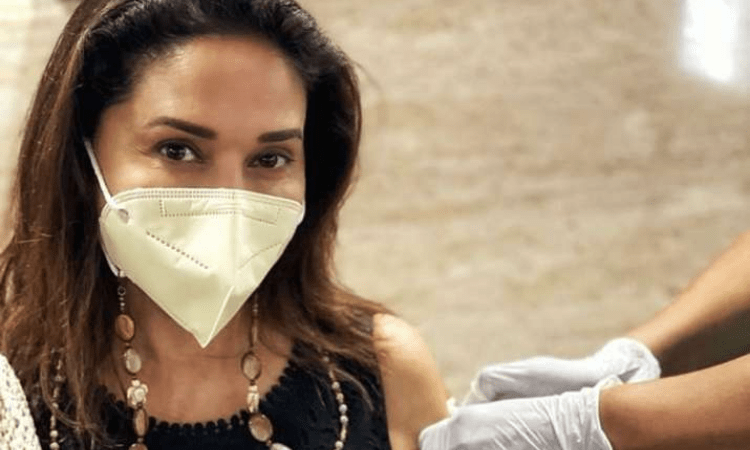 Madhuri Dixit gets her second jab of Covid vax
