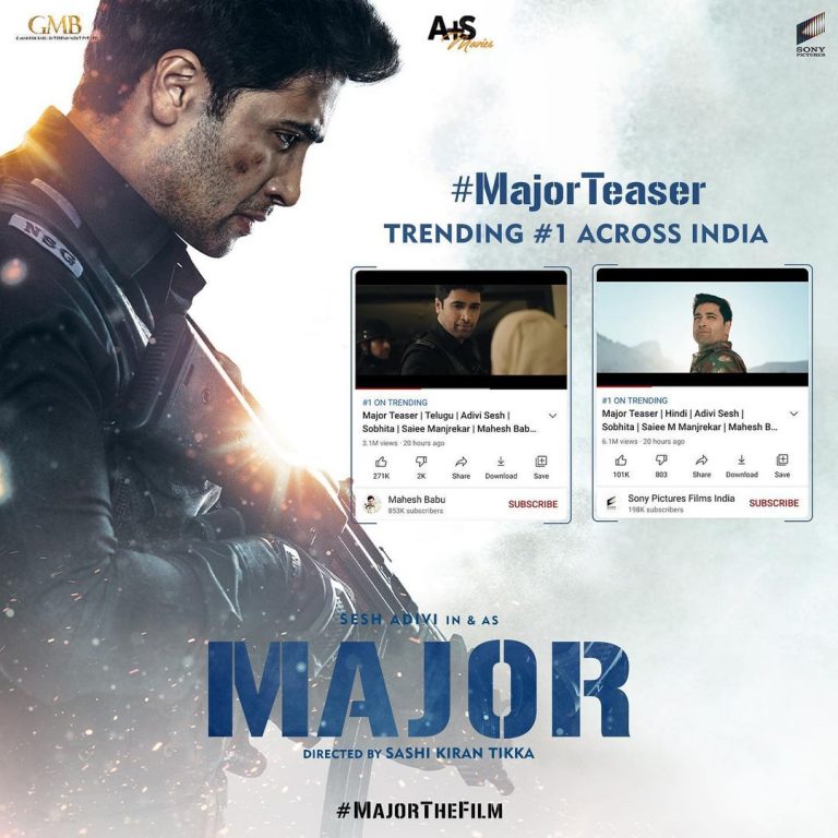 ‘Major’ teaser receives over all 25mn views in two days