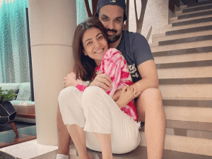 kajal agarwal shares a happy photo-op with hubby