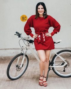 for sunny leone "cycling is the new glam"