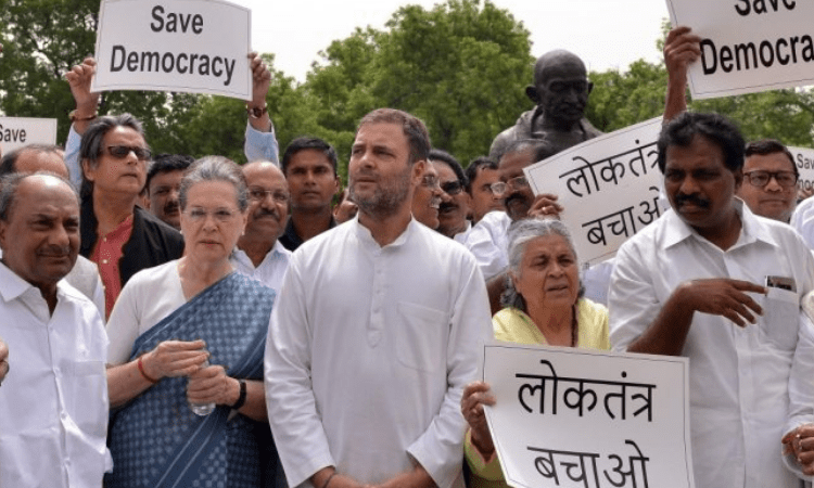 Rahul leads oppn march against govt, says ‘murder of democracy’