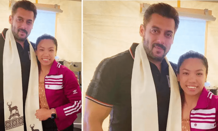 Salman Khan meets Olympic medallist Mirabai Chanu