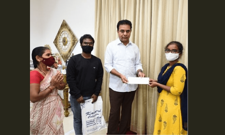 KTR lends helping hand to tribal girl struggling to pursue MBBS