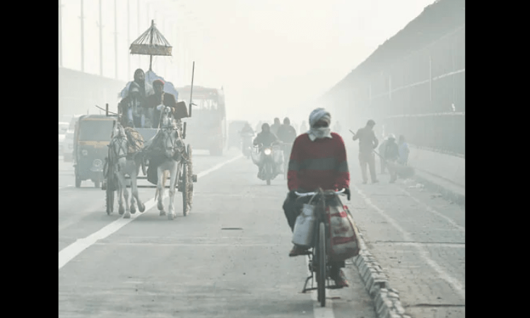 Cold day in Delhi, minimum temp at 8 degrees Celsius