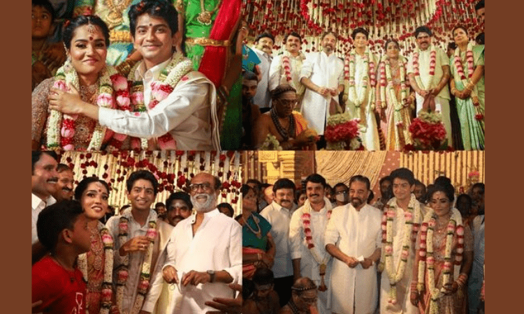 Rajinikanth, Kamal Haasan light up producer Anbu Chezhian’s daughter’s wedding