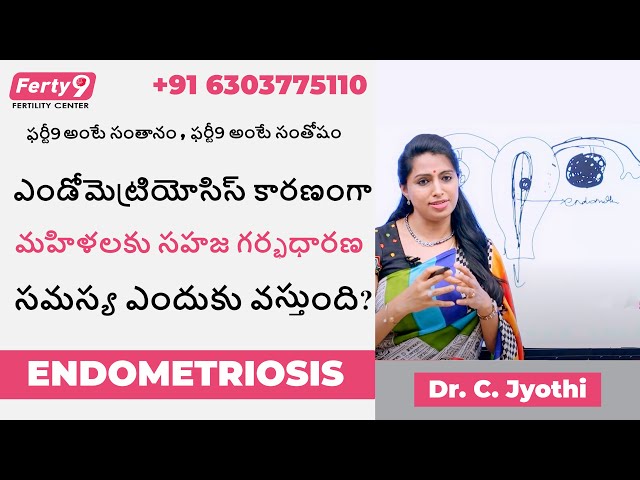 Why do some women have a natural pregnancy problem due to endometriosis?