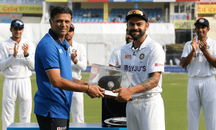1st Test: Dravid leads felicitation of Kohli on reaching 100-Test landmark