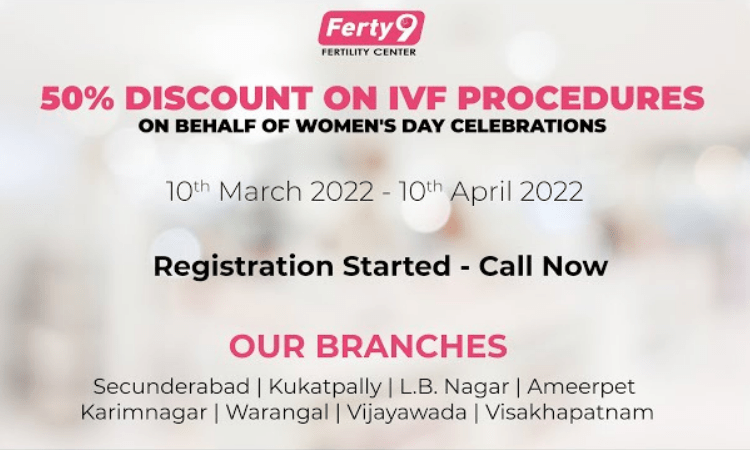50% On IVF Procedures on behalf of Women’s Day Celebrations