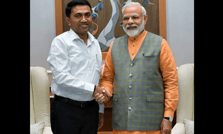 Chief ministers of Goa and Manipur meet PM Modi