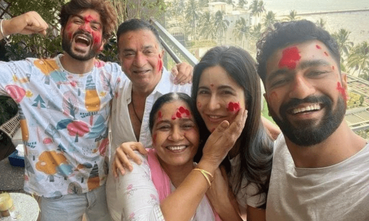 Katrina celebrates first Holi with Kaushals, shares wholesome pics