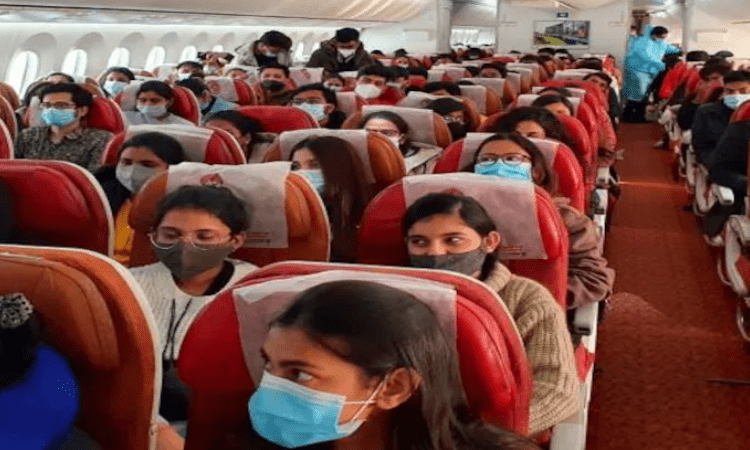 Special flight carrying 218 Indian nationals from Bucharest lands in Delhi